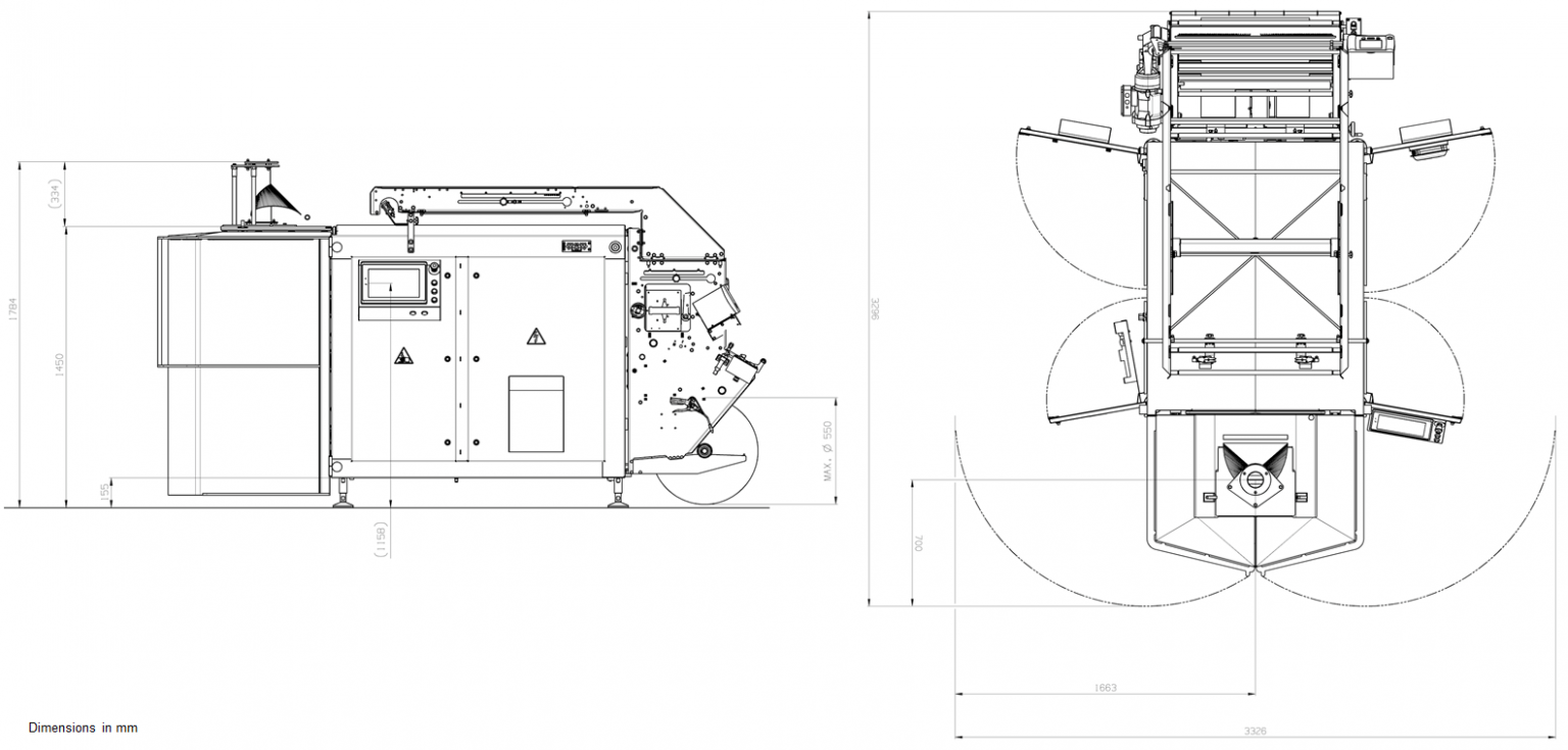 UVA Pure Machine Dimensions