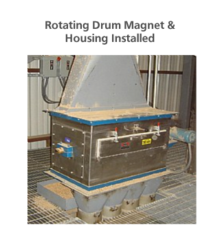 Rotating Drum Magnet & Housing Installed